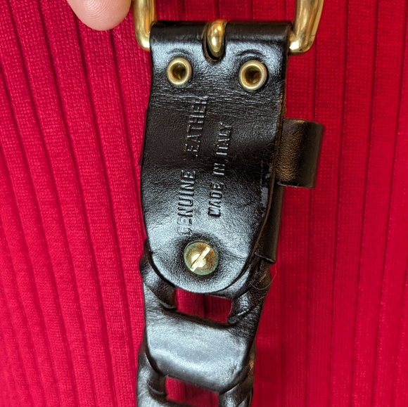Dantesca Florence Italy Black Leather Belt main image 11